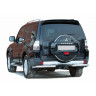 Защита заднего бампера «Уголки» (d63,5) для Mitsubishi Pajero IV (2006-2015)(Нерж. Сталь) купить недорого с доставкой в Баган