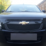 Защита радиатора "Standart" Chevrolet Cobalt (2013-н.в.) низ, чёрная купить недорого с доставкой в Баган