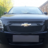 Защита радиатора "Standart" Chevrolet Cobalt (2013-н.в.) низ, чёрная купить недорого с доставкой в Баган