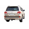 Защита заднего бампера «Уголки двойные» (d76) дя Toyota Land Cruiser 200 (2007-н.в.)(Нерж. Сталь) купить недорого с доставкой в Баган