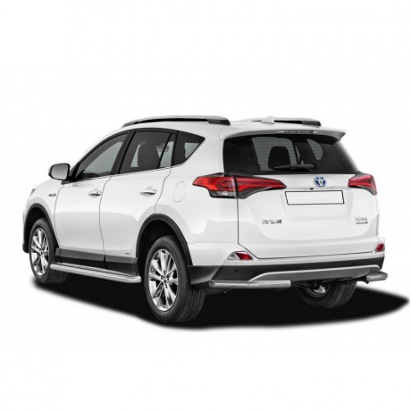 Защита заднего бампера «Уголки» (d51) для Toyota RAV4 рестайлинг, (2015-н.в.)(Окрашенное) купить недорого с доставкой в Баган