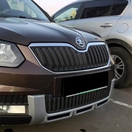 Зимний экран верхний, (текстурный пластик) для Skoda Yeti Outdoor (2013-2018) купить недорого с доставкой в Баган