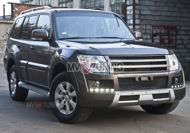 Бампер передний (в сборе) "Broomer Design" для Mitsubishi Pajero 4 (2006-2015) купить недорого с доставкой в Баган