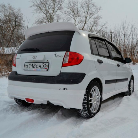 Накладка на задний бампер "Mugen style" для Hyundai Getz рестайлинг (2004-2007 г.в.) купить недорого с доставкой в Баган