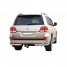 Защита заднего бампера «Уголки двойные» (d76) дя Toyota Land Cruiser 200 (2007-н.в.)(Окрашенное) купить недорого с доставкой в Баган