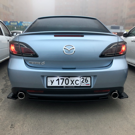 Сплиттеры на задний бампер "KENSTYLE" на Mazda 6 GH (2007-2011) купить недорого с доставкой в Баган