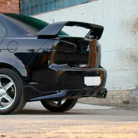 Накладка на задний бампер "Zodiak" для Mitsubishi Lancer 10 (2007-2016), 1 труба купить недорого с доставкой в Баган