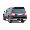 Защита заднего бампера «Уголки двойные» (d76) для Toyota Land Cruiser 100 (1998-2007)(Окрашенное) купить недорого с доставкой в Баган