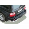 Защита заднего бампера «Уголки двойные» (d76) для Toyota Land Cruiser 100 (1998-2007)(Окрашенное) купить недорого с доставкой в Баган
