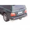 Защита заднего бампера «Уголки двойные» (d76) для Toyota Land Cruiser 100 (1998-2007)(Окрашенное) купить недорого с доставкой в Баган