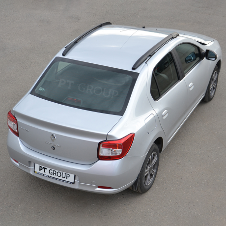 Рейлинги (Черный Муар) "Комфорт" RENAULT Logan (2014-н.в.) купить недорого с доставкой в Баган