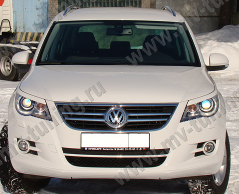 Накладки на фары (реснички) для Volkswagen Tiguan (2007-2010) купить недорого с доставкой в Баган