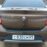 Защитная накладка на задний бампер Renault Logan (2004-2022 г.в.) купить недорого с доставкой в Баган