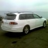 Накладки (клыки) на задний бампер (сток) Toyota Caldina (210) купить недорого с доставкой в Баган