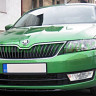 Спойлер переднего бампера (текстурный пластик) для Skoda Rapid (2012-н.в.) купить недорого с доставкой в Баган