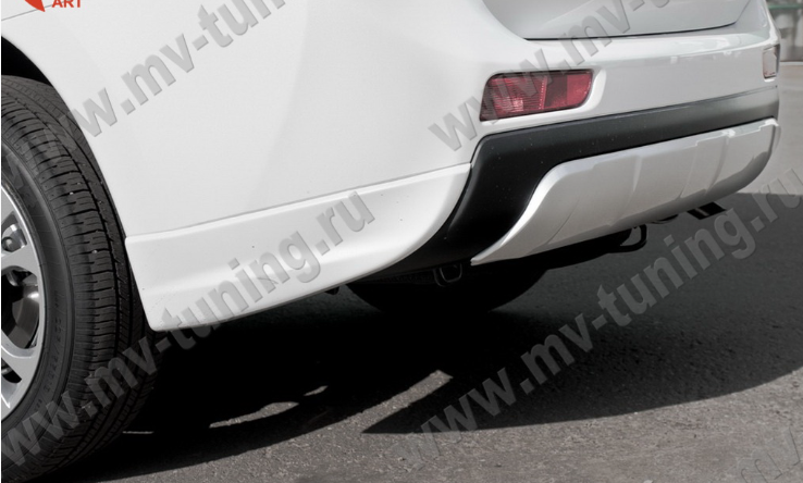Диффузор заднего бампера "Broomer Design" для Mitsubishi Outlander (3rd generation)(2012-2014) купить недорого с доставкой в Баган