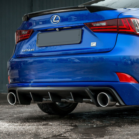 Диффузор заднего бампера №1 (с килями) для Lexus IS III (с 2013-2022) купить недорого с доставкой в Баган