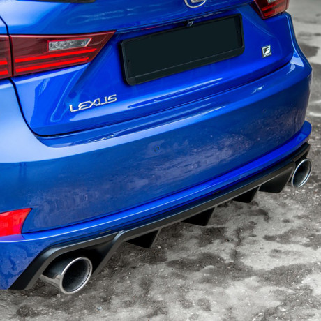 Диффузор заднего бампера №1 (с килями) для Lexus IS III (с 2013-2022) купить недорого с доставкой в Баган