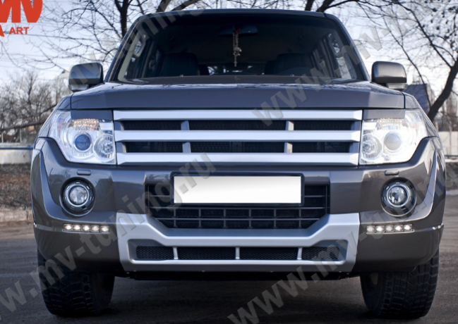 Накладки на фары (реснички) для Mitsubishi Pajero 4 (2006-2015) купить недорого с доставкой в Баган