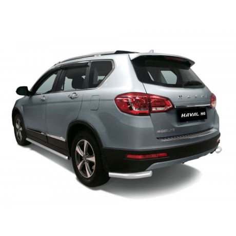 Защита заднего бампера угловая d63мм (НПС) HAVAL H6 (2014-н.в.) купить недорого с доставкой в Баган
