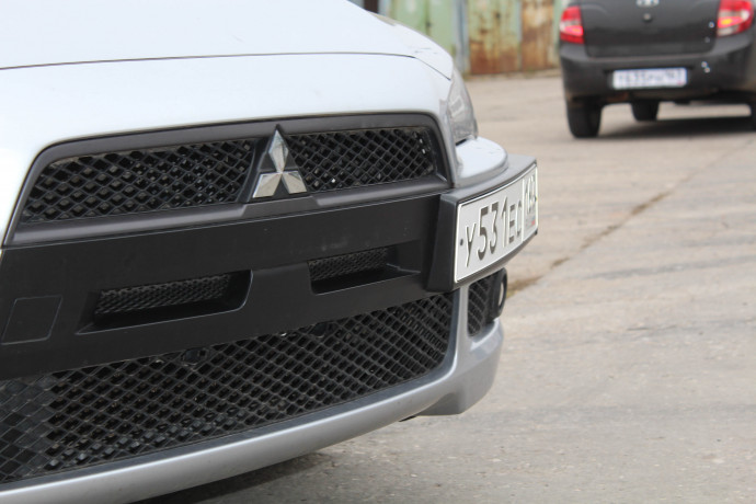 Воздуховоды радиатора в передний бампер (Цельные) var №2 для Mitsubishi Lancer X (2007-2010) купить недорого с доставкой в Баган