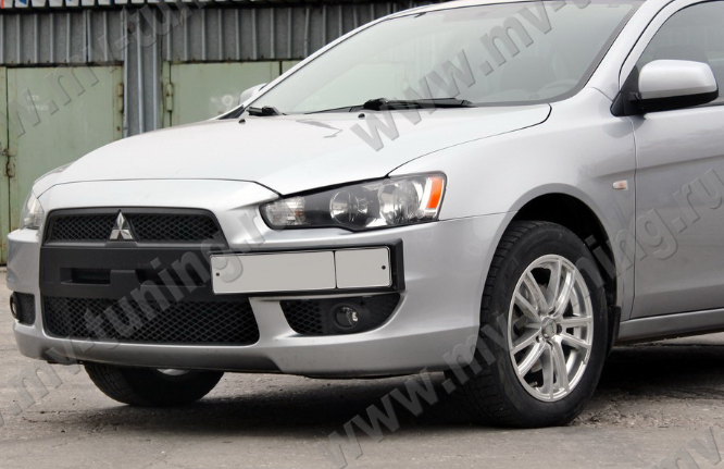 Воздуховоды радиатора в передний бампер (Цельные) var №2 для Mitsubishi Lancer X (2007-2010) купить недорого с доставкой в Баган