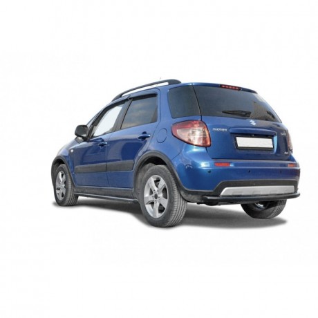 Защита заднего бампера «Труба» (d76) для Suzuki SX4 Classic рестайлинг (2009-2014)(Окрашенное) купить недорого с доставкой в Баган