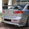 Накладка (юбка) заднего бампера "Zodiak" var №2 (двойной выхлоп) для Mitsubishi Lancer X (2007-2016) купить недорого с доставкой в Баган