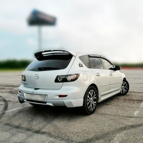 Спойлер "Двух ногий, Mazda Speed" (под стоп) для Mazda 3, хэтчбэк (2003-2009) купить недорого с доставкой в Баган