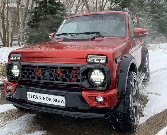 Решетка радиатора "TITAN" для B@3 2121, 21213, 21214, 2131 "L@DA 4x4" (без защитной сетки) RAPTOR купить недорого с доставкой в Баган