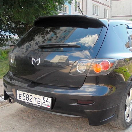 Спойлер пустой "Sport" для Mazda 3, хэтчбэк (2003-2009) купить недорого с доставкой в Баган