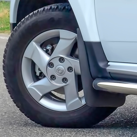 Брызговики ПЕРЕДНИЕ (2 шт) широкие Renault Duster (2012-2020 г.в.) купить недорого с доставкой в Баган