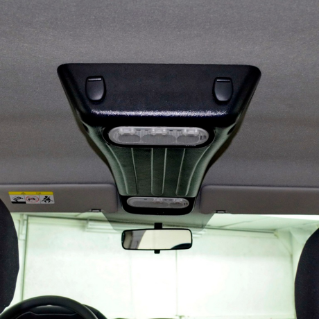 Полка на потолок "КАРТ" для Renault Duster рестайлинг с 2015 г.в. (полка в черном абс-пластике) купить недорого с доставкой в Баган