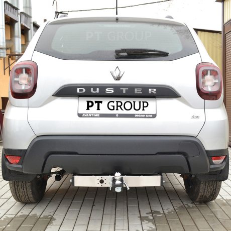 ТСУ /съёмный квадрат/ с НЕРЖ накладкой RENAULT Duster 2021- купить недорого с доставкой в Баган