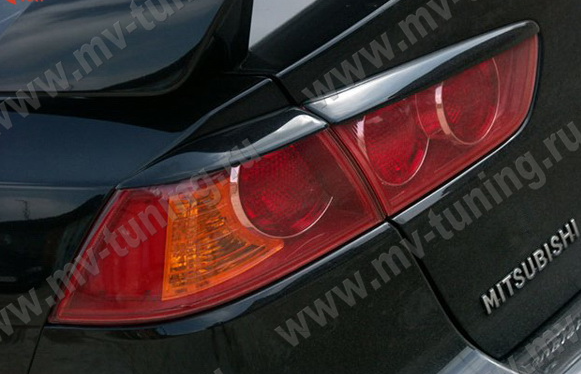 Накладки на задние фонари для Mitsubishi Lancer X (2007-2016) купить недорого с доставкой в Баган