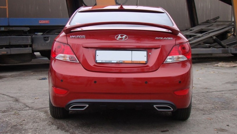 Спойлер высокий для Hyundai Solaris (2010-2016) купить недорого с доставкой в Баган