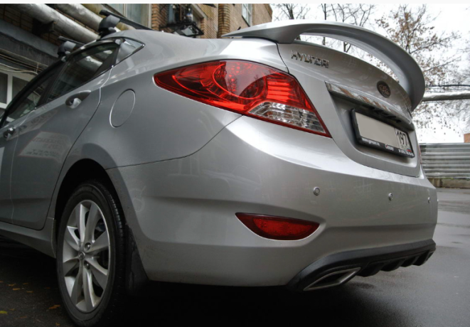 Спойлер высокий для Hyundai Solaris (2010-2016) купить недорого с доставкой в Баган