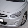 Накладки на фары (реснички) var №1 для Hyundai Solaris (2010-2013) купить недорого с доставкой в Баган