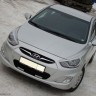 Накладки на фары (реснички) var №1 для Hyundai Solaris (2010-2013) купить недорого с доставкой в Баган