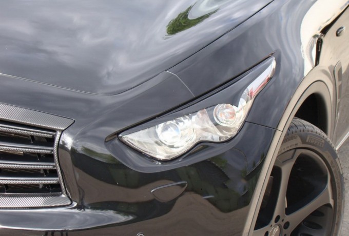 Накладки на фары (реснички) var №1 для Infiniti FX (2nd generation)(2008-2013) купить недорого с доставкой в Баган