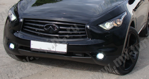 Накладки на фары (реснички) var №1 для Infiniti FX (2nd generation)(2008-2013) купить недорого с доставкой в Баган