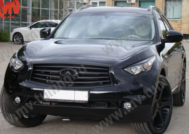Накладки на фары (реснички) var №2 для Infiniti FX (2nd generation) купить недорого с доставкой в Баган