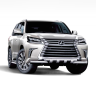 Защита переднего бампера двойная с зубьями d63/63мм (НПС) LEXUS 450D (2015-н.в.) купить недорого с доставкой в Баган