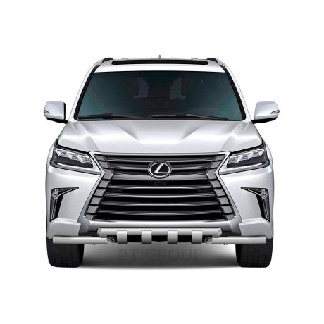 Защита переднего бампера двойная с зубьями d63/63мм (НПС) LEXUS 450D (2015-н.в.) купить недорого с доставкой в Баган