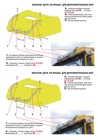 Дуга на крышу для дополнительных фар DAF FT XF105.410-460 (2008-2013)(Нерж. Сталь) купить недорого с доставкой в Баган