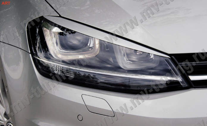 Накладки на фары (реснички) для Volkswagen Golf VII (2013-2020) купить недорого с доставкой в Баган