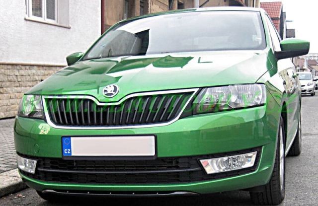 Спойлер переднего бампера (под покраску) для Skoda Rapid (2012-н.в.) купить недорого с доставкой в Баган