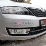 Спойлер переднего бампера (под покраску) для Skoda Rapid (2012-н.в.) купить недорого с доставкой в Баган