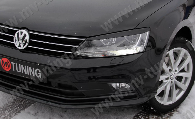 Накладки на фары (реснички) для Volkswagen Jetta VI (2010-2018) купить недорого с доставкой в Баган