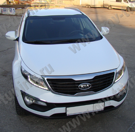 Накладки на фары (реснички) для KIA Sportage (3rd) (2010-2016) купить недорого с доставкой в Баган